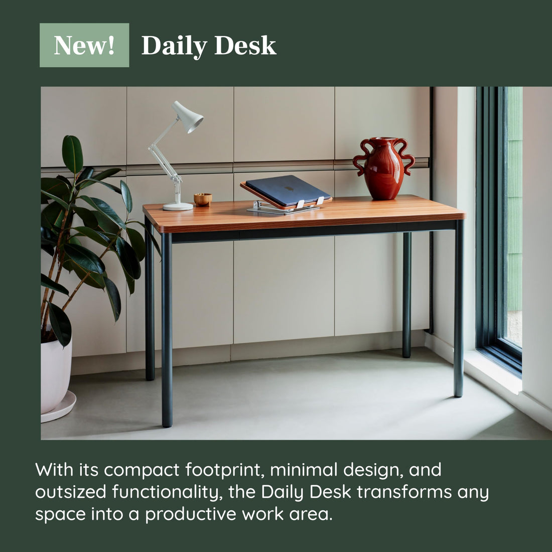 Branch Daily 36" Walnut Home Office Desk