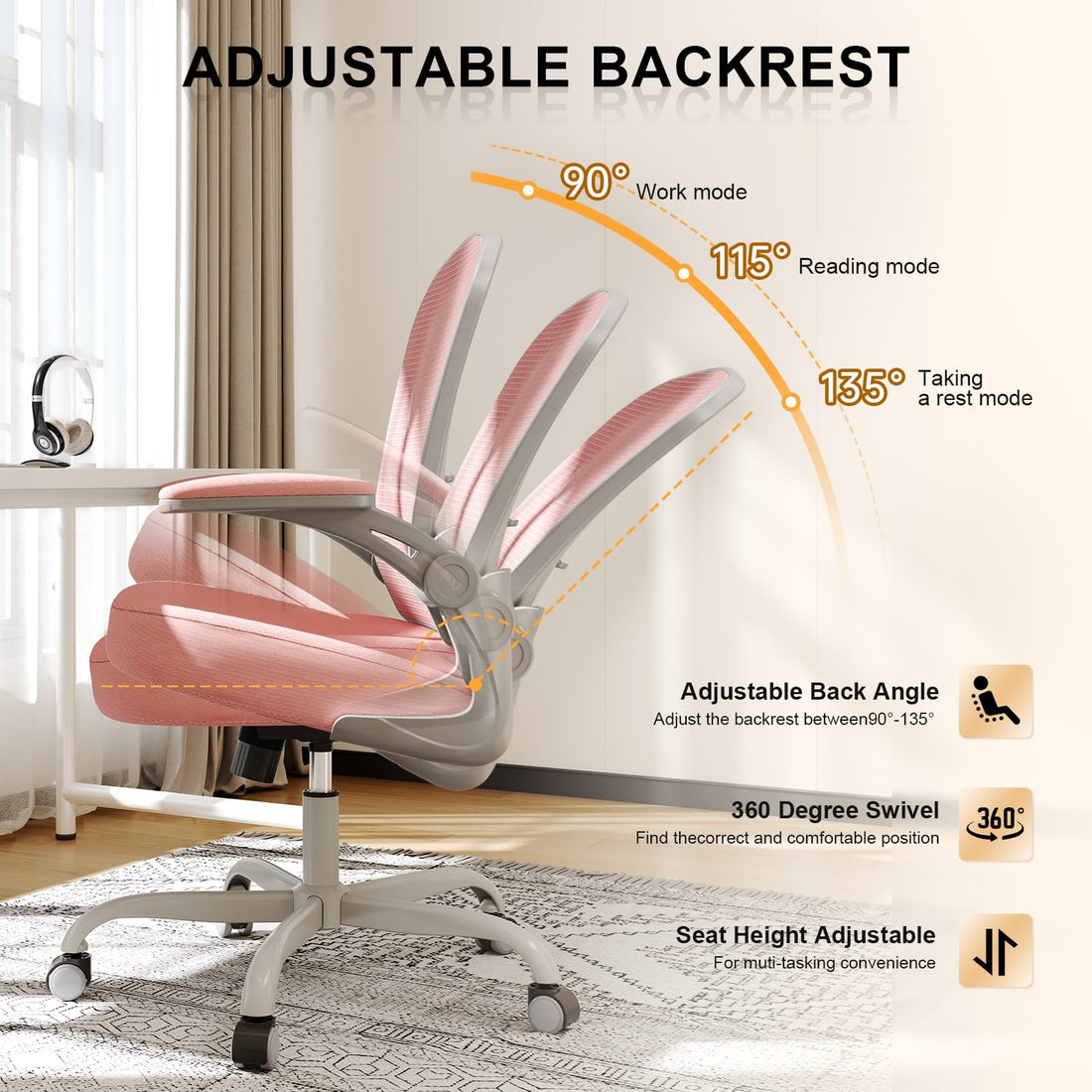High Back Mesh Office Chair, Ergonomic