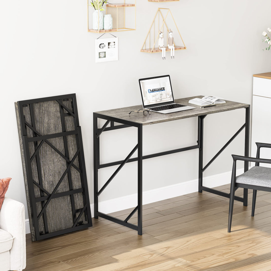 Elephance Folding Computer Desk for Home Office