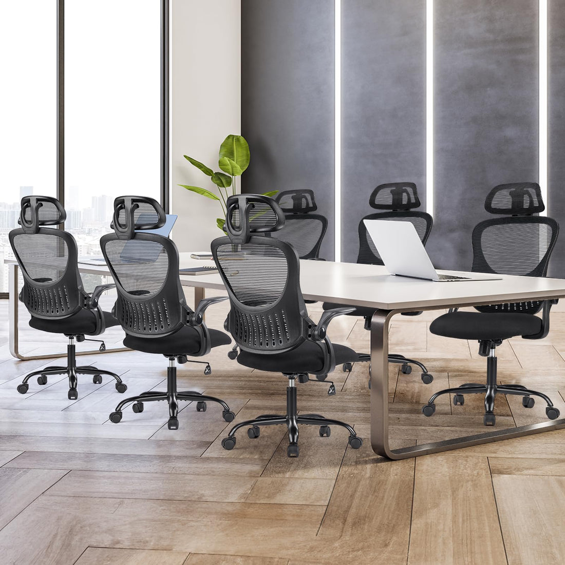 Sweetcrispy Ergonomic Mesh Office Chair, Black