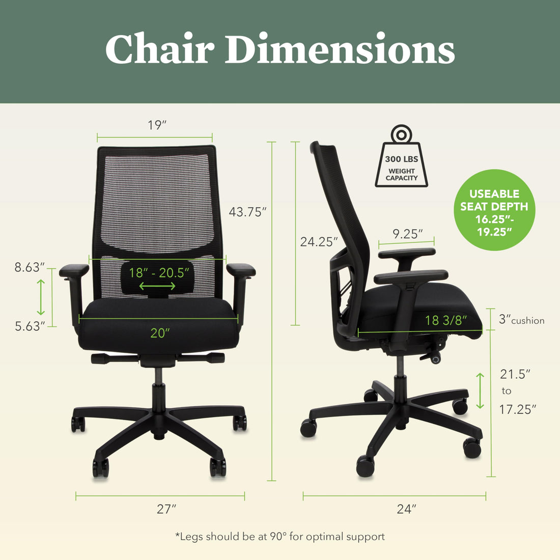 HON Ignition 2.0 Office Chair, Black