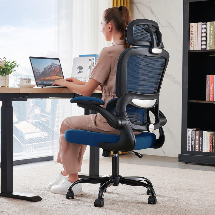 TRALT Ergonomic High Back Office Chair, Black