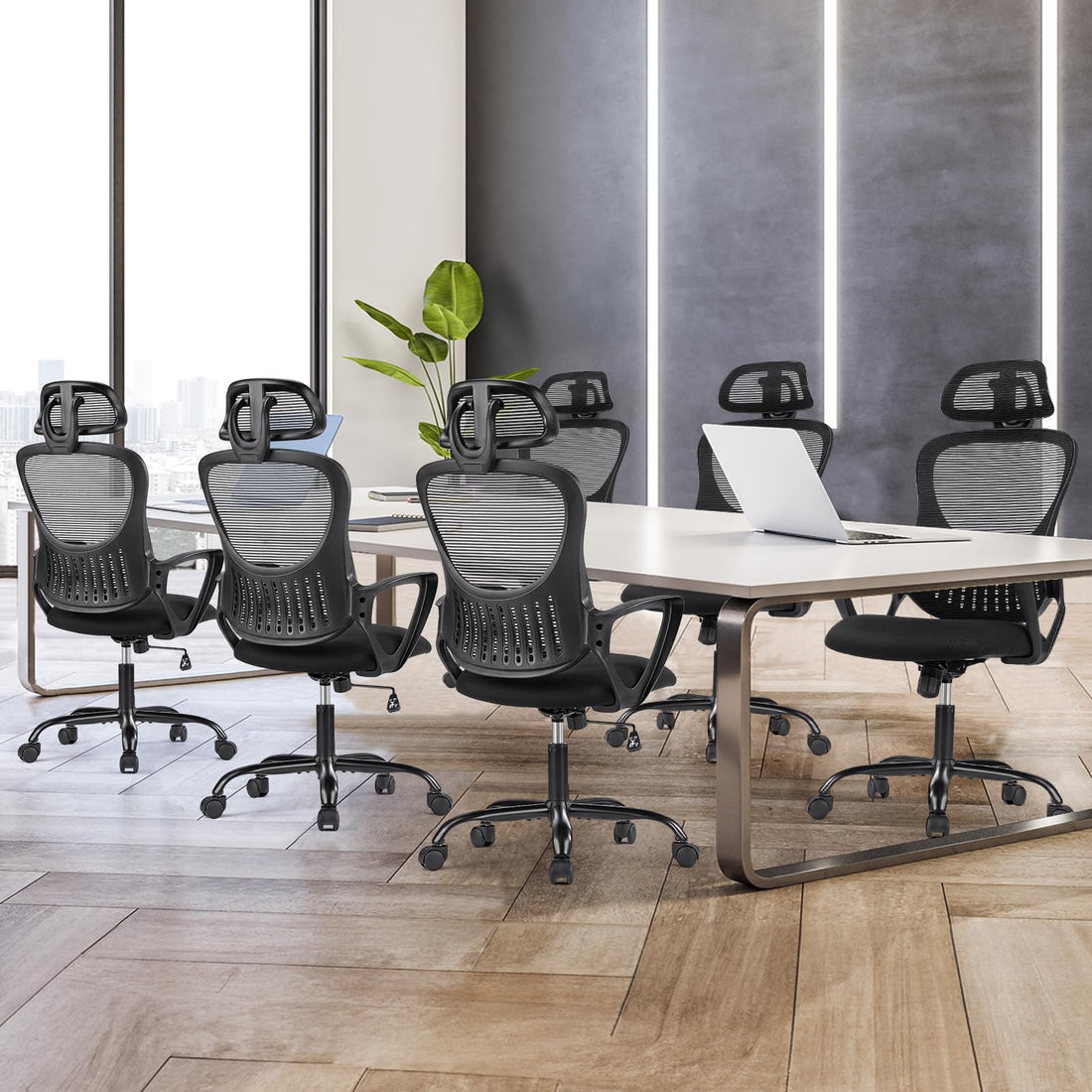 Sweetcrispy Ergonomic Mesh Office Chair, Black