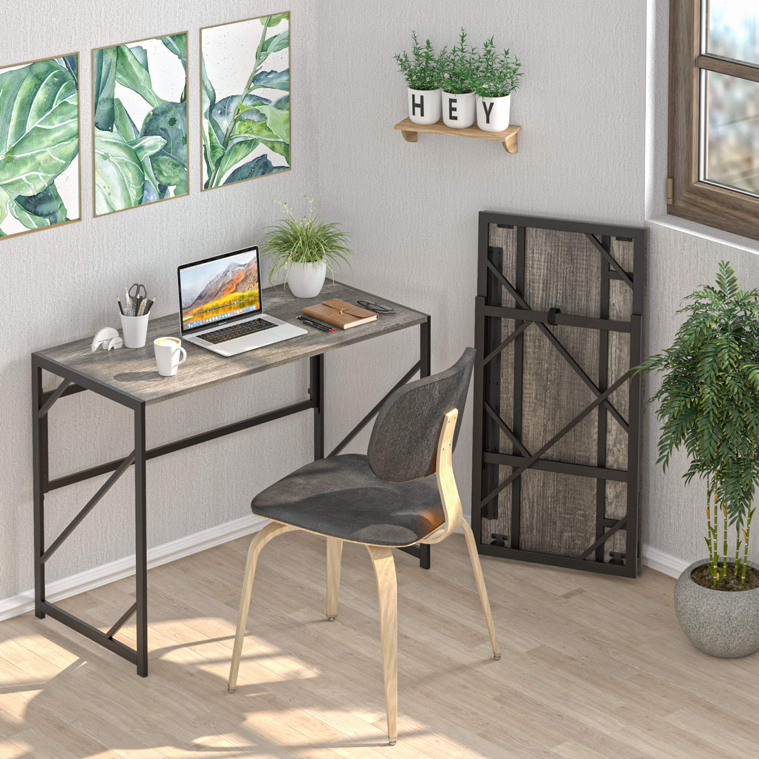 Elephance Folding Computer Desk for Home Office