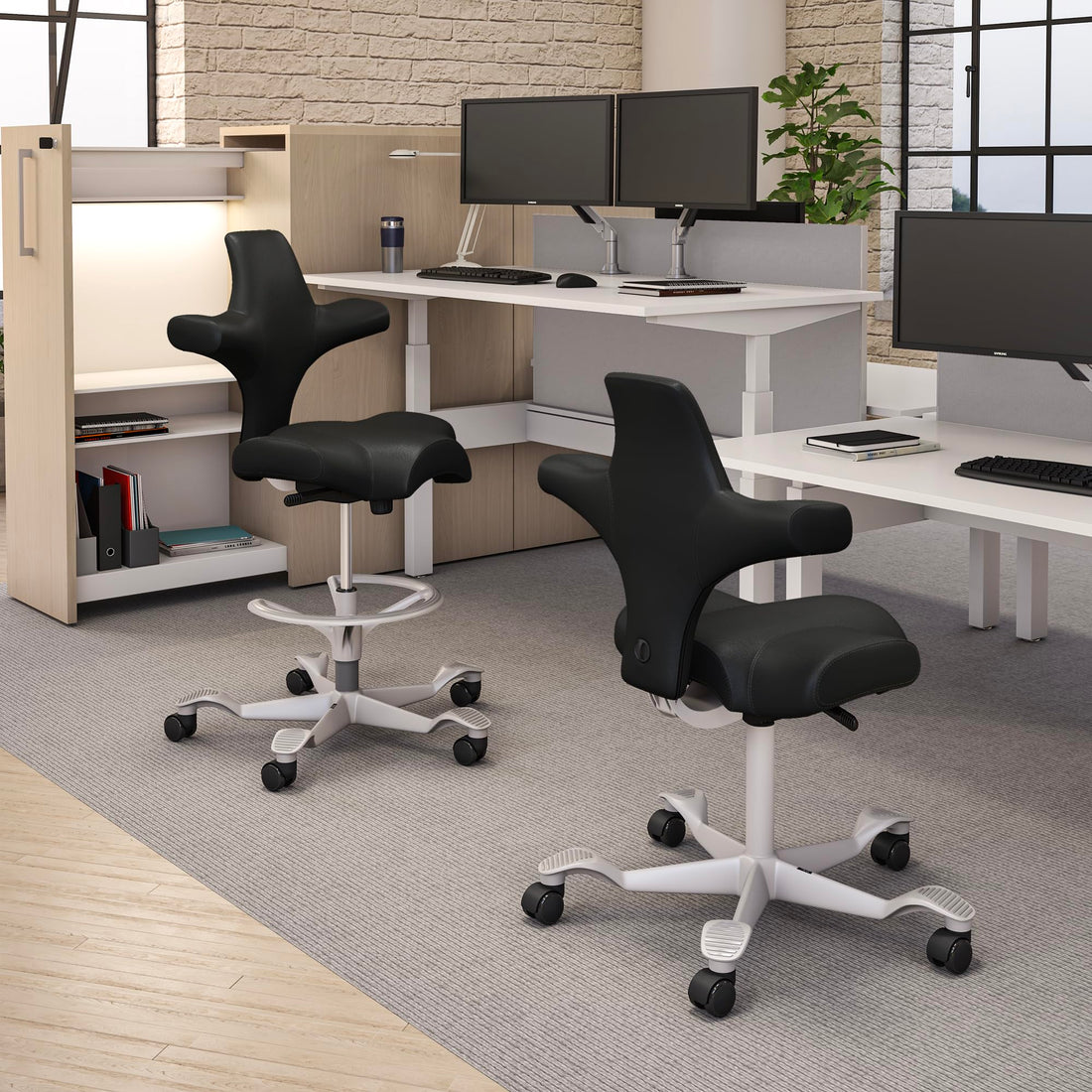 HAG Capisco Adjustable Desk Chair, Chestnut Brown