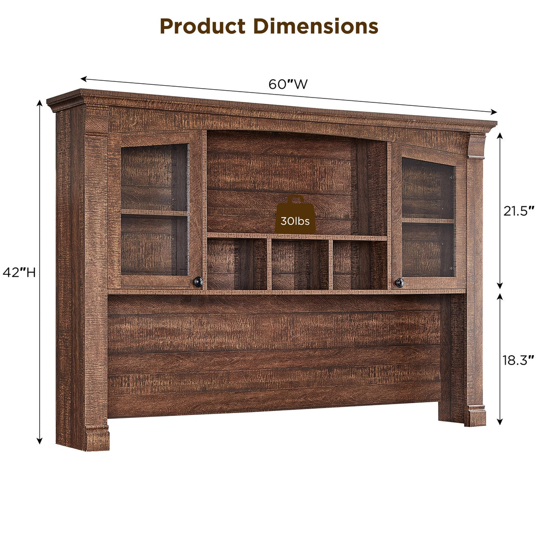 OKD 60" L-Shaped Executive Desk with Hutch & Storage