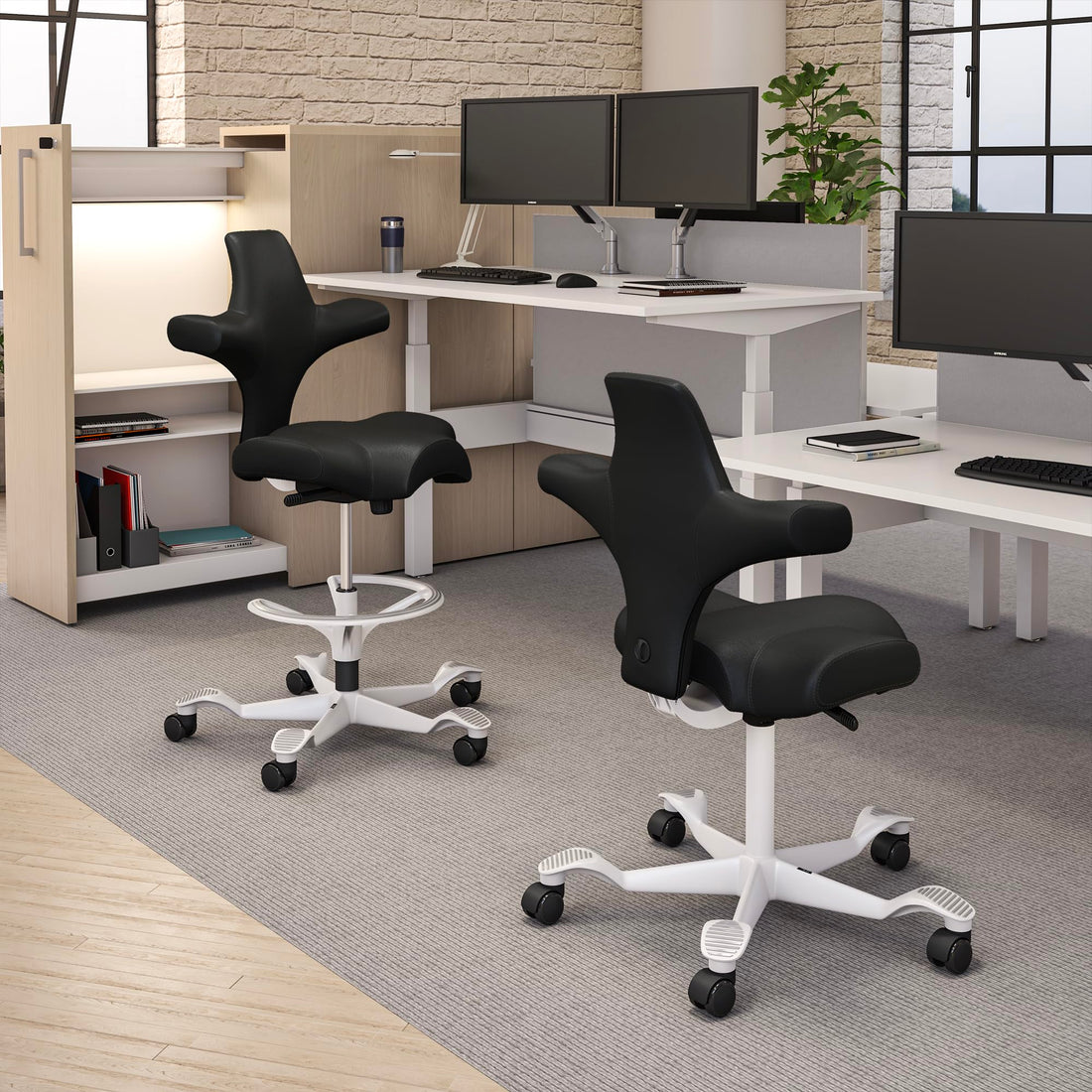 HAG Capisco Adjustable Desk Chair, Chestnut Brown
