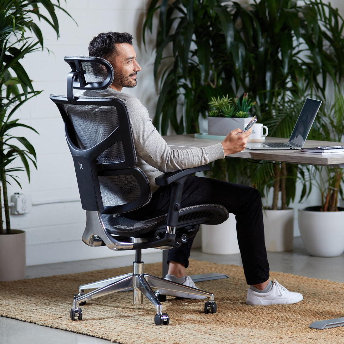 X-Chair X2 Ergonomic Task Chair, Black Mesh