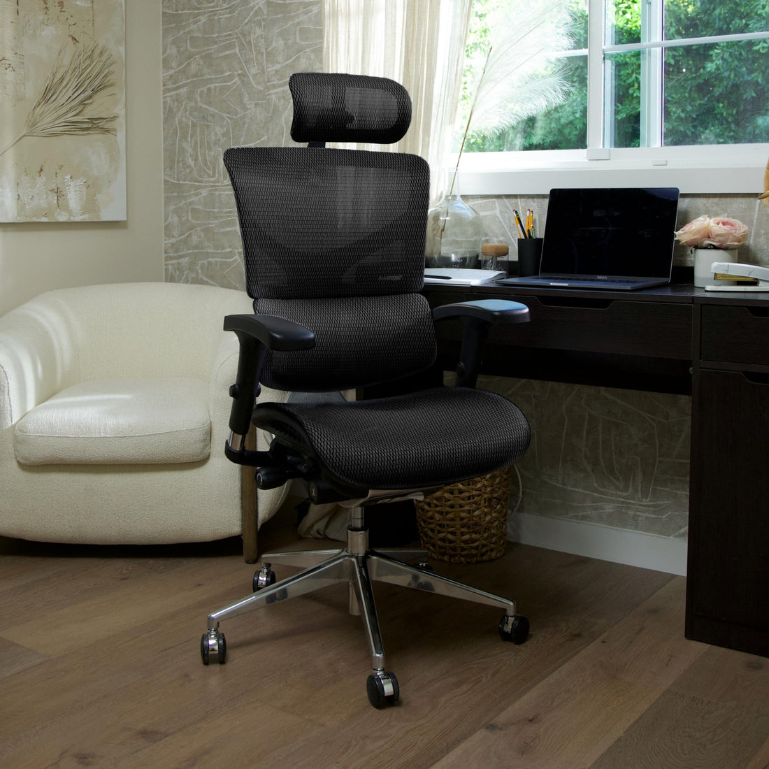 X-Chair X2 Ergonomic Task Chair, Black Mesh