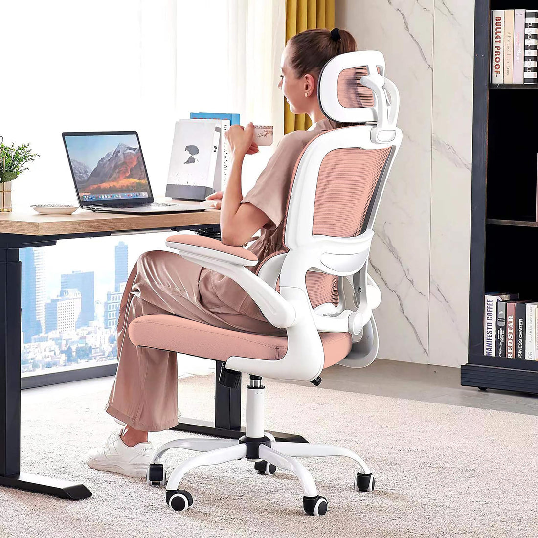 TRALT Ergonomic High Back Office Chair, Black