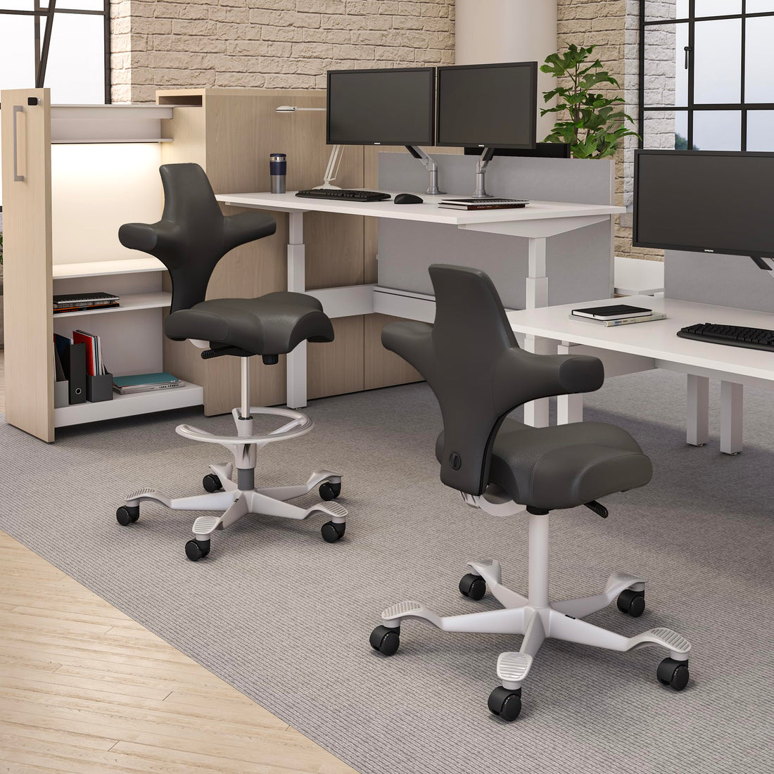 HAG Capisco Adjustable Desk Chair, Chestnut Brown